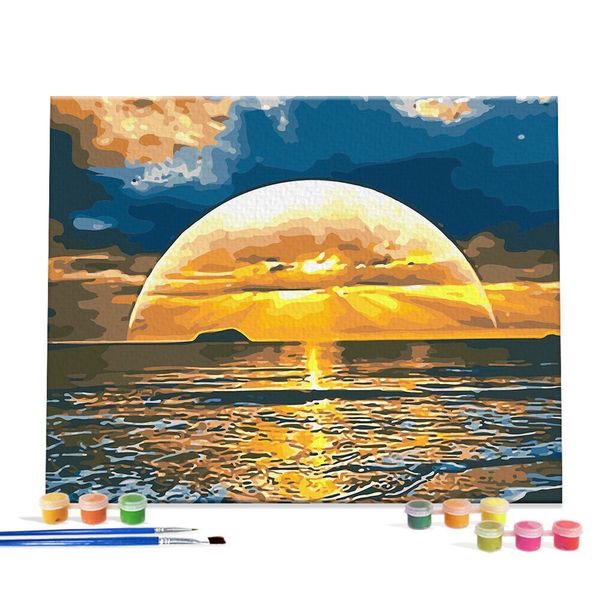 페인팅 캔버스 명화 노을진 바다 40X50(WFG188G)