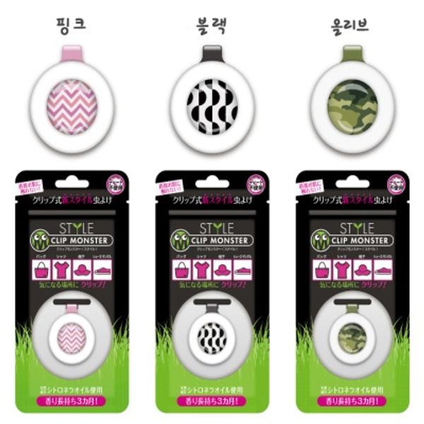 1+1 비타토 클립몬스터 스타일 핑크 해충방지제
