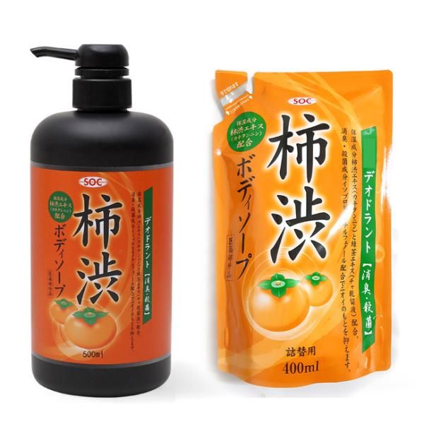 일본SOC 감 바디클렌저(500ml)+ 리필용(400ml)