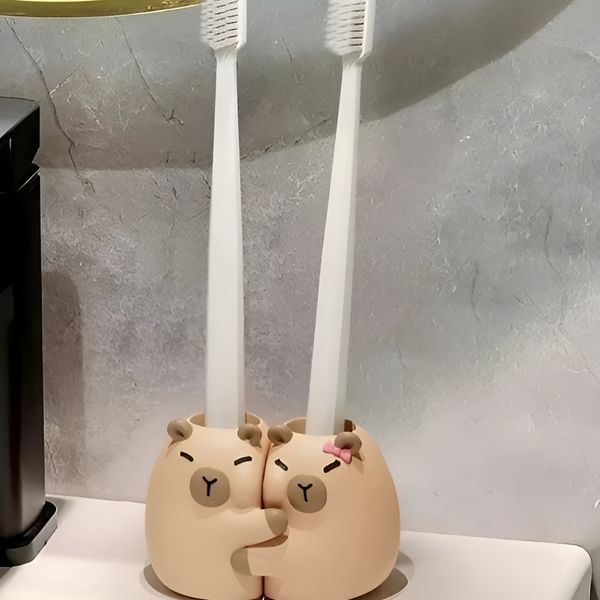 커플 카피바라 칫솔꽂이 칫솔거치대 칫솔 치솔 연필