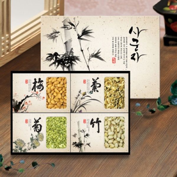 사군자 아몬드,호두,피스타치오,해바라기씨 세트