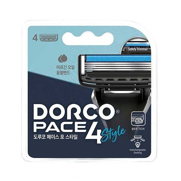 DORCO PACE4 스타일 전용 면도기날 4중 4개입