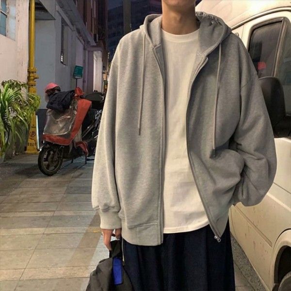 기모 기본 베이직 무지 후드집업 오버핏 남여공용