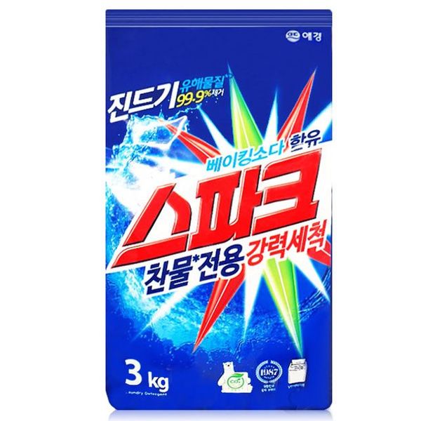 스파크 찬물전용 가루 세탁세제 일반 3kg(WDD097A)