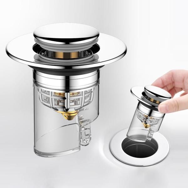 세면대 마개 이물질 차단 자동개폐 트랩 34~40mm L719