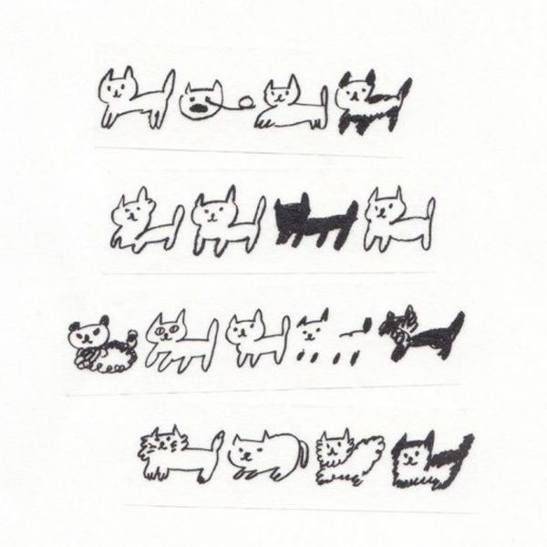 [아이우에오] 마스킹 테이프 - 고양이