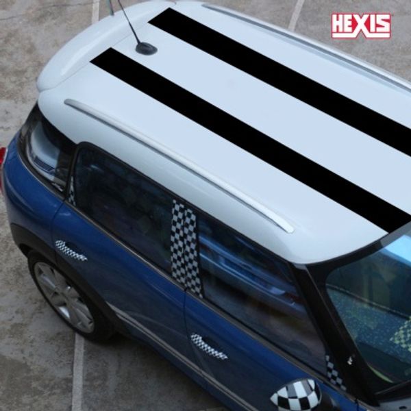 HEXIS 루프 라인 데칼스티커 검정유광 2100mm x 150mm