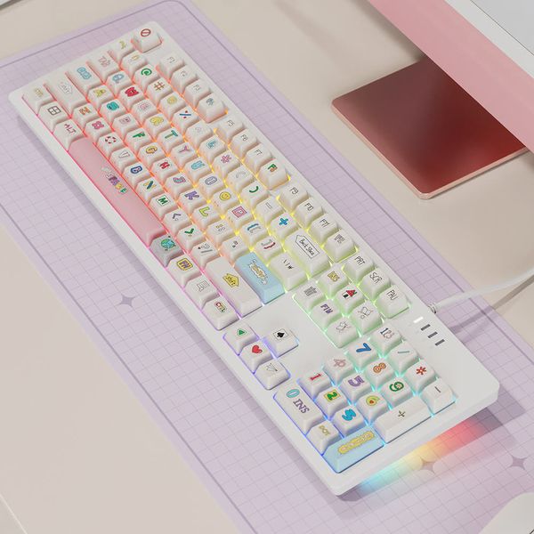 시이닷 다이어리 유선 LED 기계식 키보드