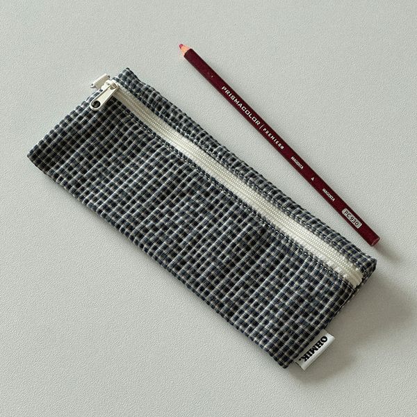 Pencil Pouch - Blue Check [008]