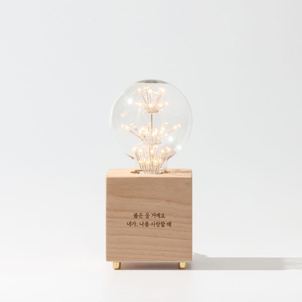 모던포인트 원목 각인 LED 무드등