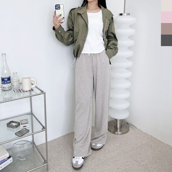 여자 보들보들 스판 스위트 스트라이프 팬츠