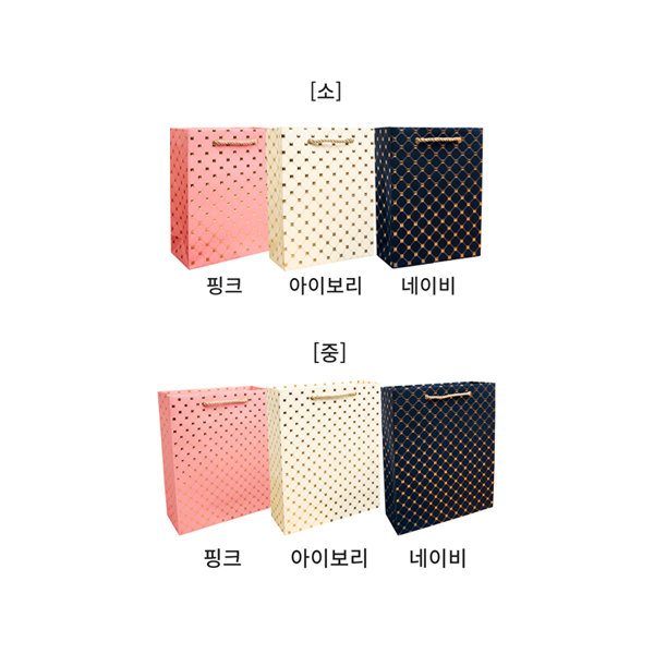 [디자인랩] 3D 다이아몬드 쇼핑백 소/중