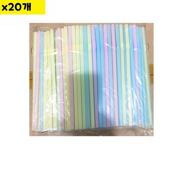 식자재 용품 혼합빨대 21cm 350입 X20개(WDAC259)