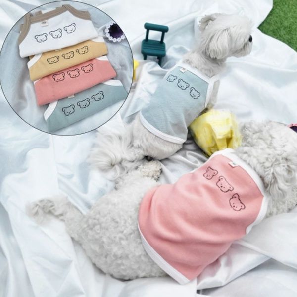 강아지 곰세마리 나시 2XL 1P 반려견 여름 티셔츠[WCF