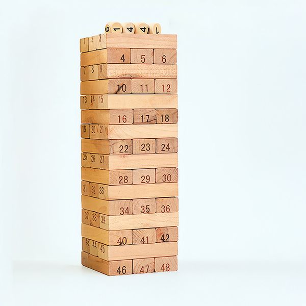 맥킨더 나무쌓기게임 48PCS+주사위4개 보드게임 B1217