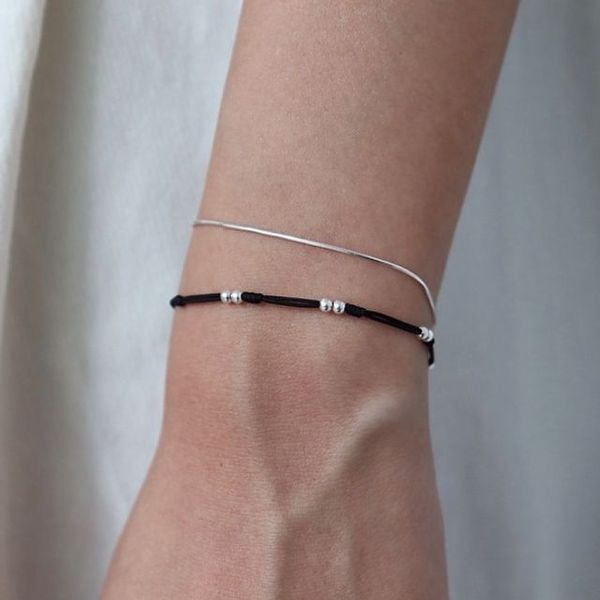 (Silver925) Basic knot bracelet(WDC8F07)