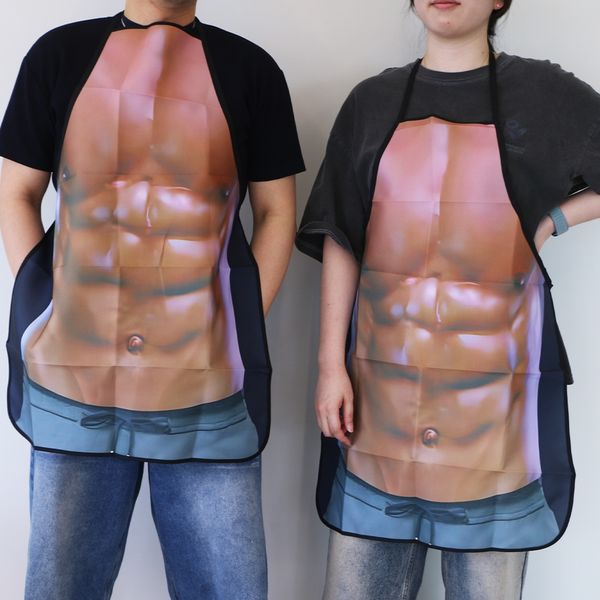 근육 몸짱 복근 방수 앞치마 에이프런 집들이 선물