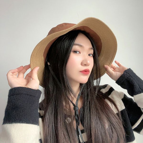 벨루아 여성용 버킷햇(브라운) 챙모자 벙거지