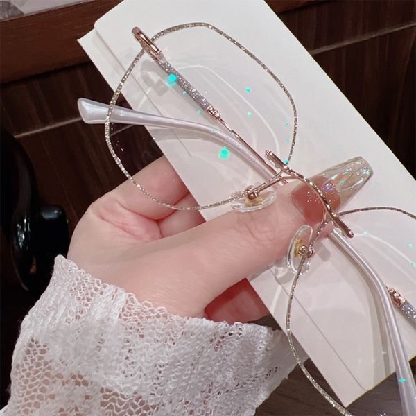 가벼운 큐빅 펄 얇은 슬림테 고급 안경 패션 렌즈