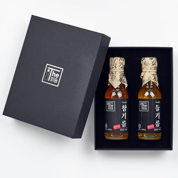 더맑음 선물세트 A 국내산 참기름 들기름 각180ml