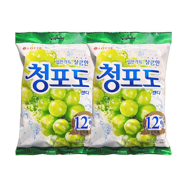 롯데 청포도캔디 323g 2개