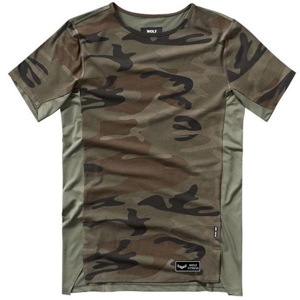 WOLF 카모 헬스 반팔 티셔츠(W32557E)