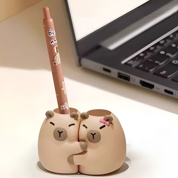 커플 카피바라 칫솔꽂이 칫솔거치대 칫솔 치솔 연필