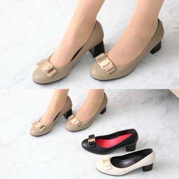 [애슬릿]발 편한 소가죽 리본 펌프스 힐 5cm