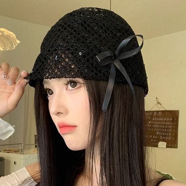 라온 시스루 레이스 여름 비니 두건 모자