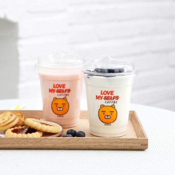 카카오프렌즈 라이언카페 아이스컵 14oz 50P