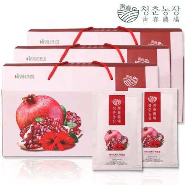 청춘농장 히비스커스 석류즙 3박스 총 90포