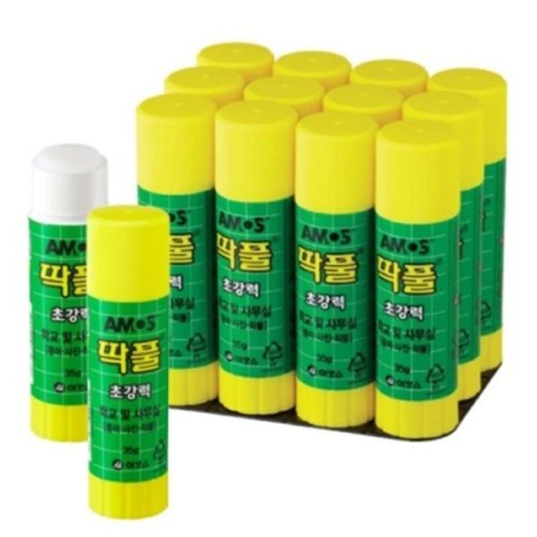 hplusmall 아모스 딱풀 35g 1BOX(12개입) 고체풀 - 핫트랙스
