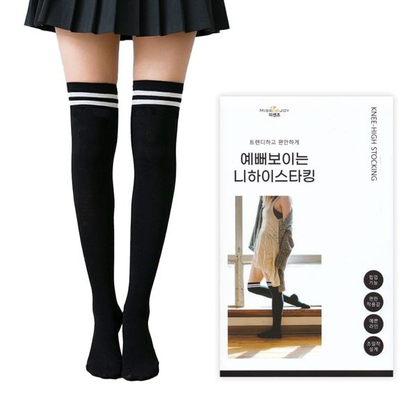 1+1 투톤 니하이 스타킹