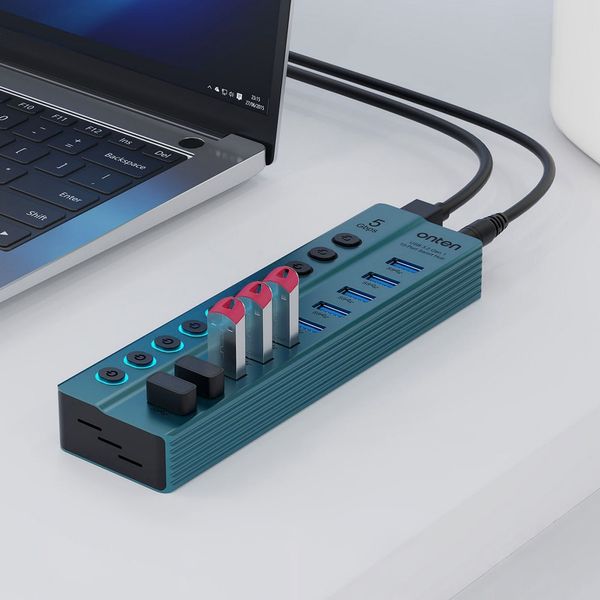 USB 10포트 멀티허브 / 개별스위치 5Gbps IFW323d