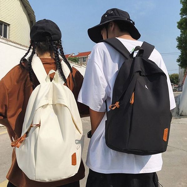 지퍼 배색 백팩 책가방 대학생가방 보부상(WE5C222)