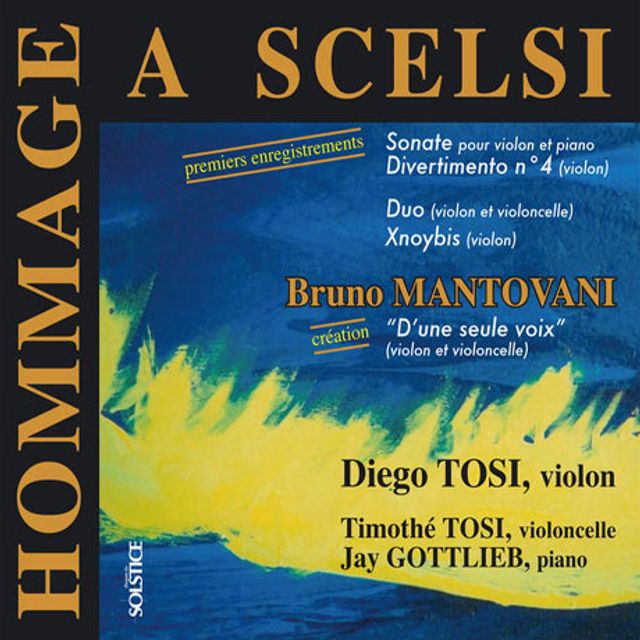 SONATA FOR VIOLIN & PIANO/ DIEGO TOSI [셀시 & 만토바니: 바이올린 소나타 - 디에고 토시]