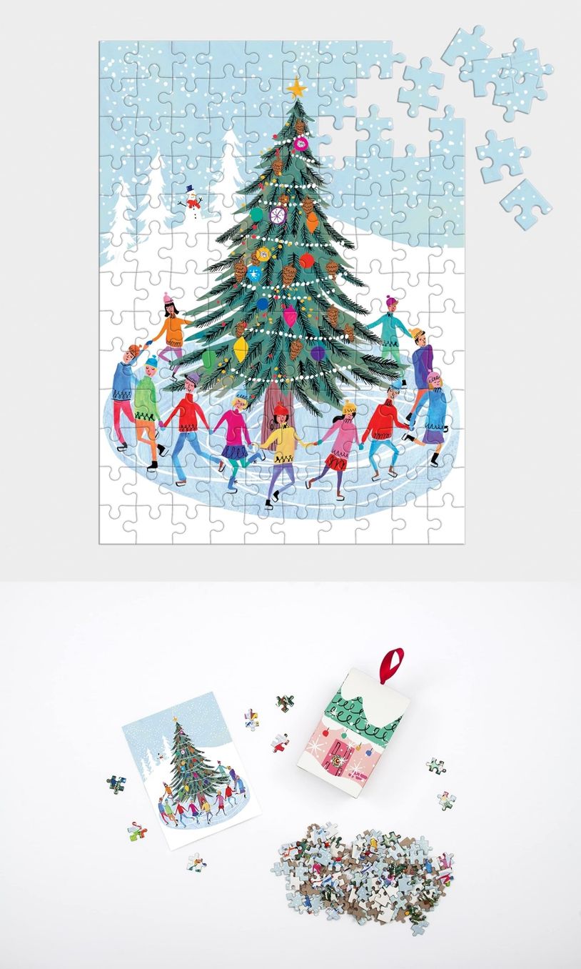 Tree Skaters 130 Piece Puzzle Ornament Galison 교보문고