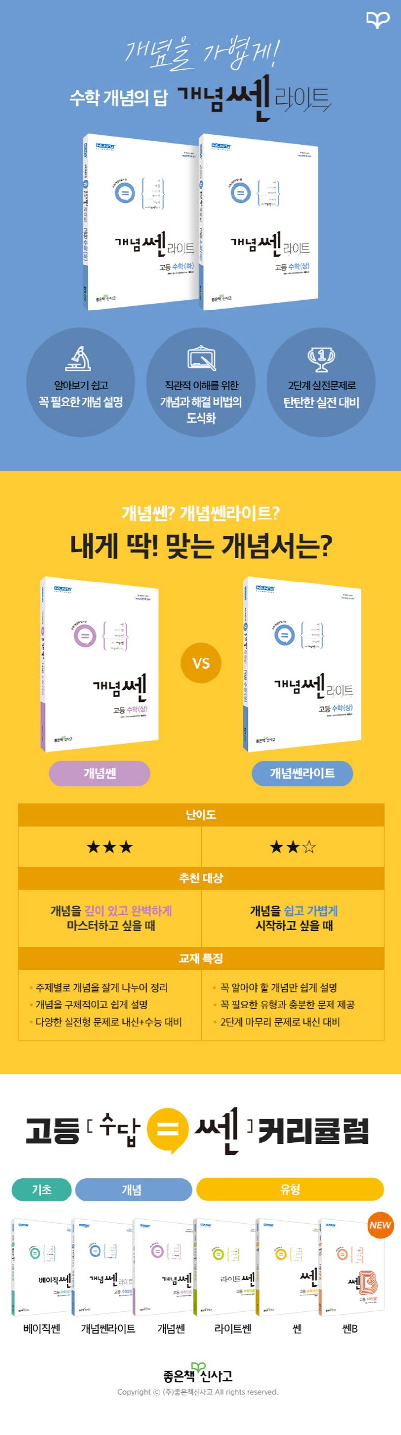 개념 쎈 라이트 고등 수학1(2023) 상세 이미지