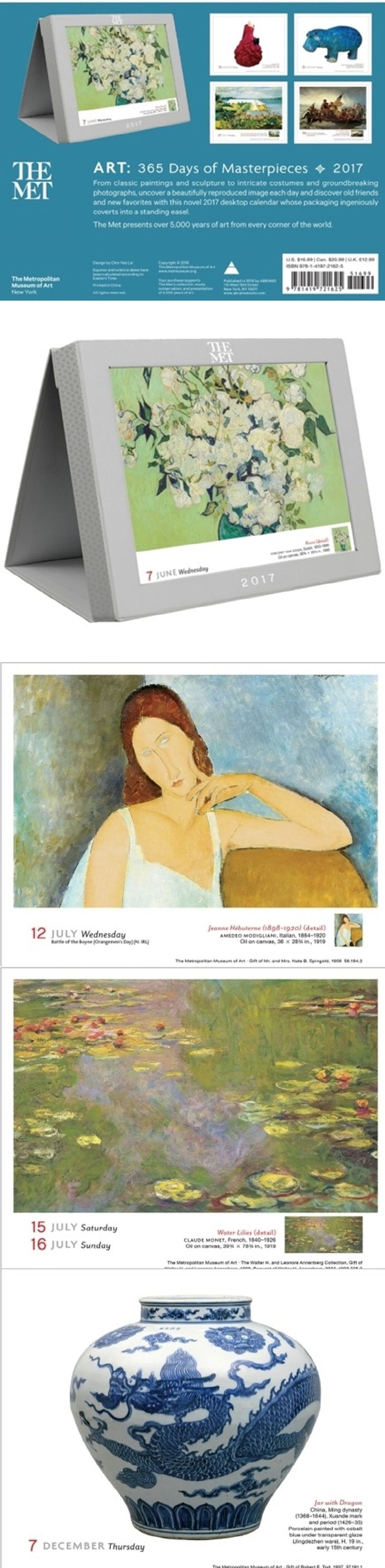 Art 365 Days of Masterpieces 2017 Desk Calendar Metropolitan Museum