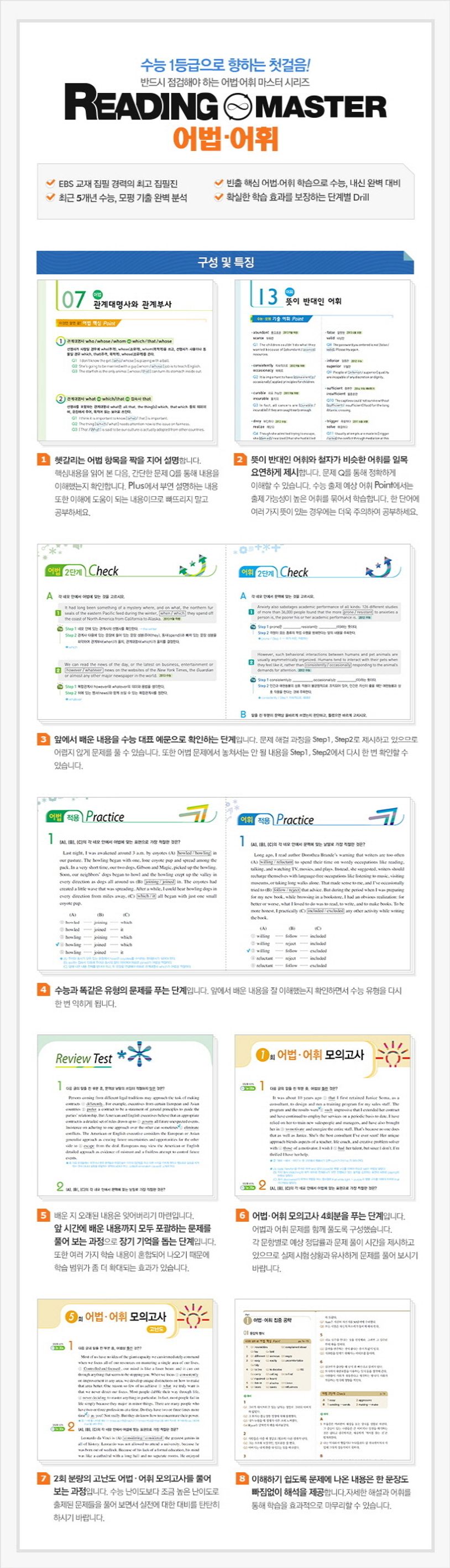 Reading Master Program Reading Master(리딩 마스터) 어법 어휘 | 이투스북 편집부 - 교보문고