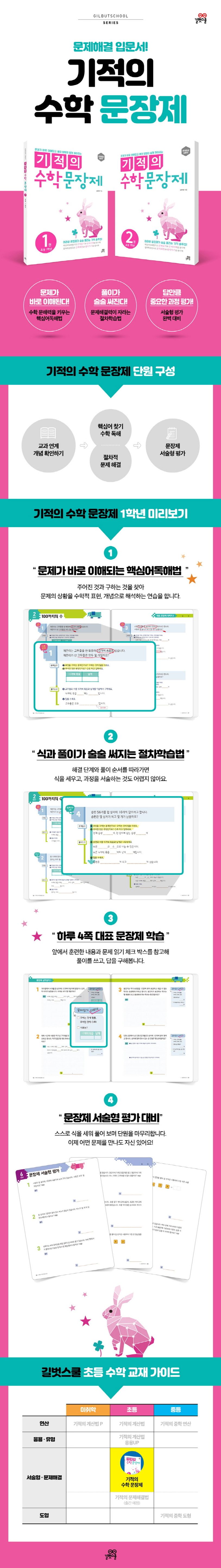 기적의 수학 문장제 1: 초등 1학년 상세 이미지