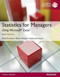Pearson Statis for Managers : Using Micrisoft Excel (Global Edition)