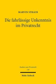 Die Fahrlassige Unkenntnis Im Privatrecht