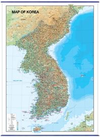 성지문화사 Map of Korea(대한민국)(코팅 표구)(걸이용)