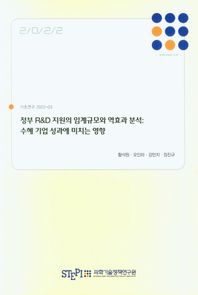 정부 RD 지원의 임계규모와 역효과 분석 수혜기업 성과에 미치는 영향 기초연구