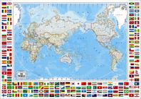 좋은지도  세계지도(만국기)(블루)(한글S)(W-025)